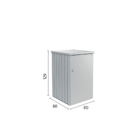  Biohort | ContainerBox Alex Variant 2 | Zijwanden Kwartsgrijs-Metallic en Dak Kwartsgrijs-Metallic 261368-10
